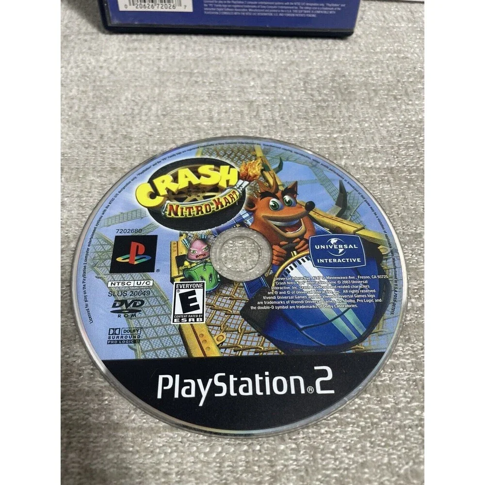 Crash Bandicoot Nitro Kart (Sony PlayStation 2, 2003) No Manual